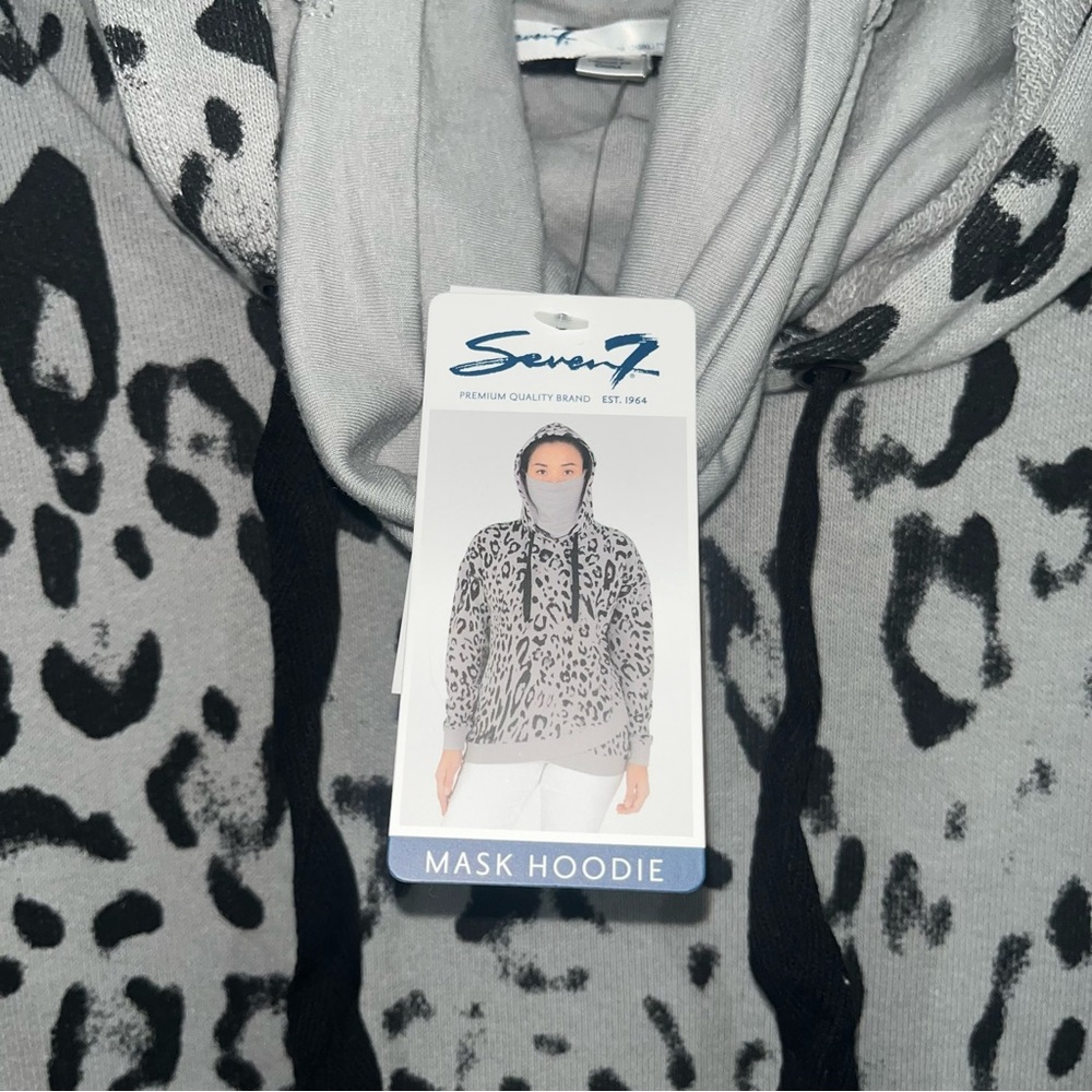 NWT Seven7 size XXL mask hoodie animal print - Picture 4 of 11